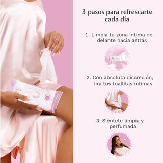 Toallitas íntimas - Paquete de 30 - Almizcle Blanco - La Irresistible